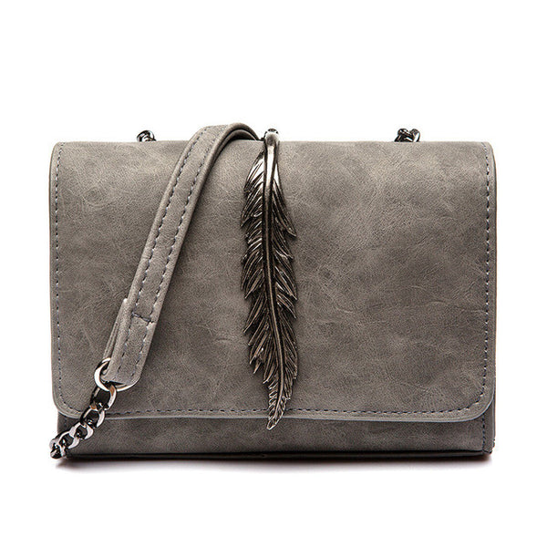 Chain Decorated Women's Pu Leather Shoulder Bag