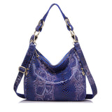 REALER brand women handbag genuine leather tote bag female classic serpentine prints shoulder bags ladies handbags messenger bag